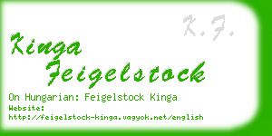kinga feigelstock business card